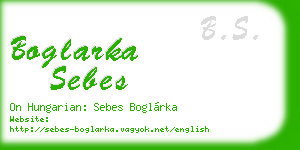 boglarka sebes business card